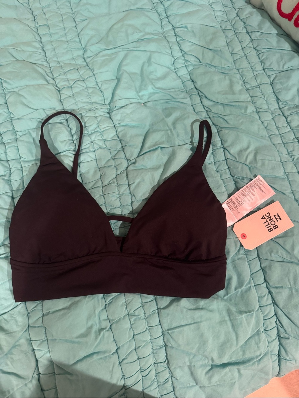 Billabong Black Triangle Bralette with Thin Straps